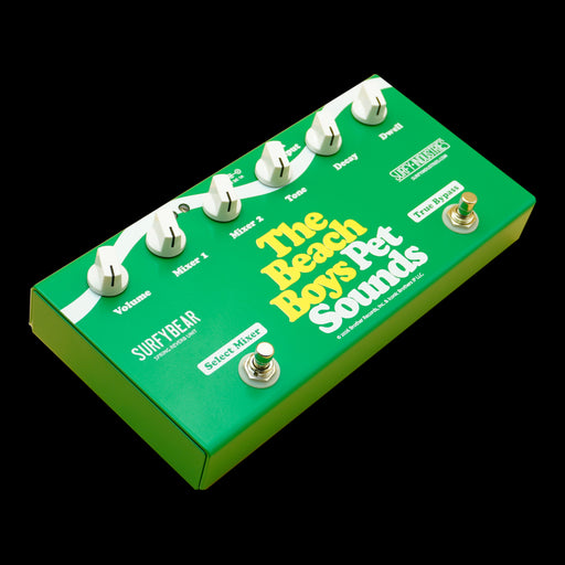 Surfy Industries Limited Edition Beach Boys Pet Sounds 60th Anniversary SurfyBear Compact Spring Reverb Angle Right