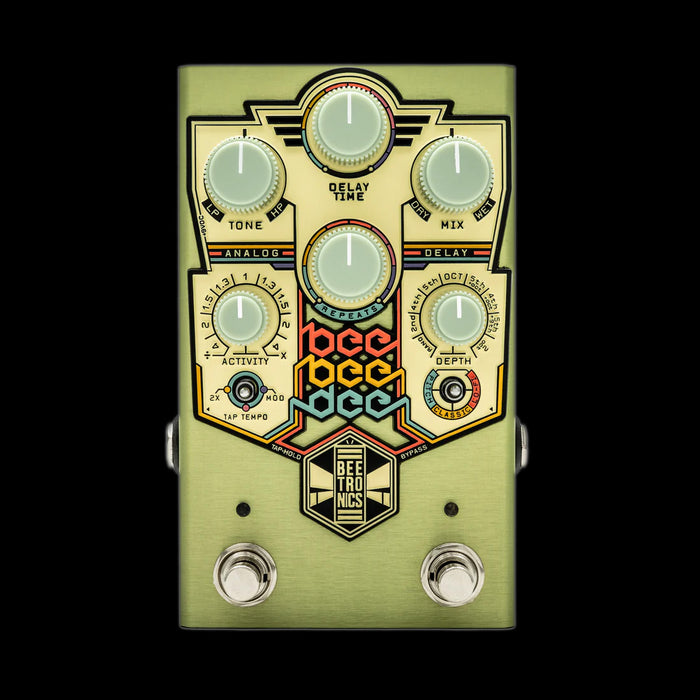 Beetronics FX BeeBeeDee Delay Pedal Front 