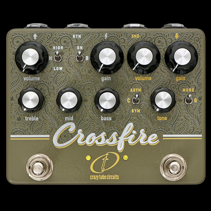 best multi effects pedal for tube amp Crazy Tube Circuits Crossfire Preamp/Overdrive Guitar Effect Pedal — Truetone Music