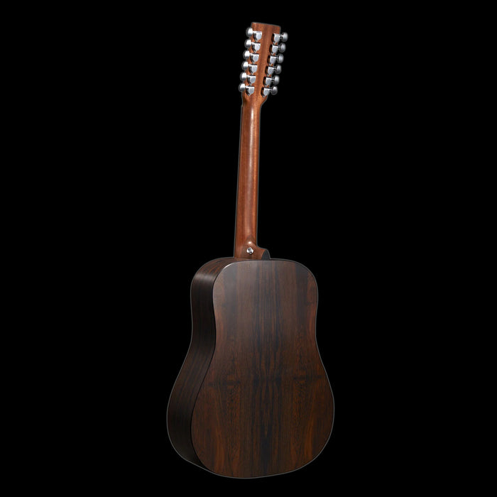 Martin D-X2E 12-String Brazilian Rosewood Acoustic Electric Guitar Back