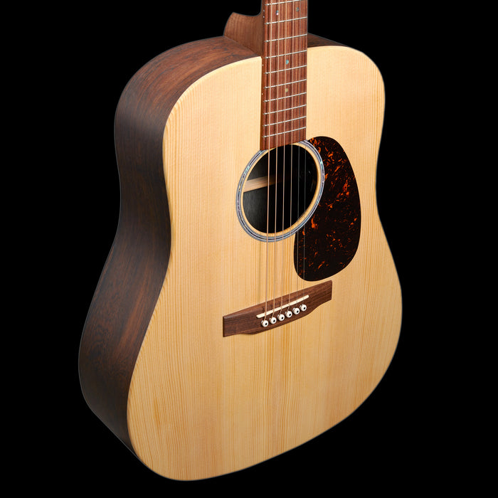 Martin D-X2E Brazilian Rosewood Acoustic-Electric Guitar Front Angle Down