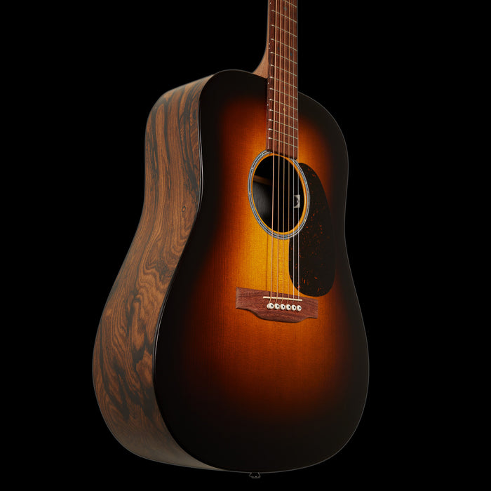 Martin D-X2E Ziricote Burst Acoustic-Electric Guitar Front Angle Up