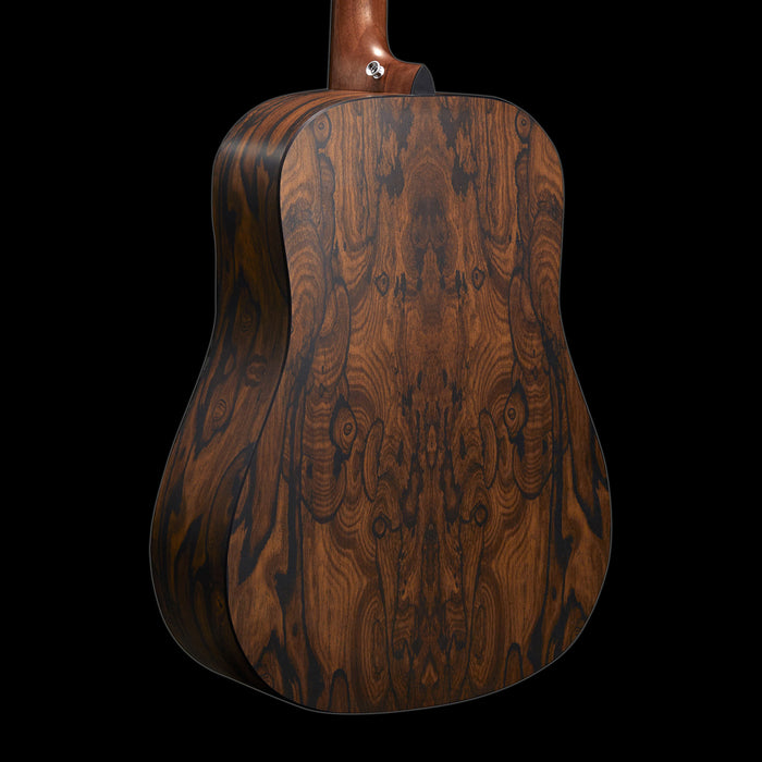 Martin D-X2E Ziricote Burst Acoustic-Electric Guitar Back Crop