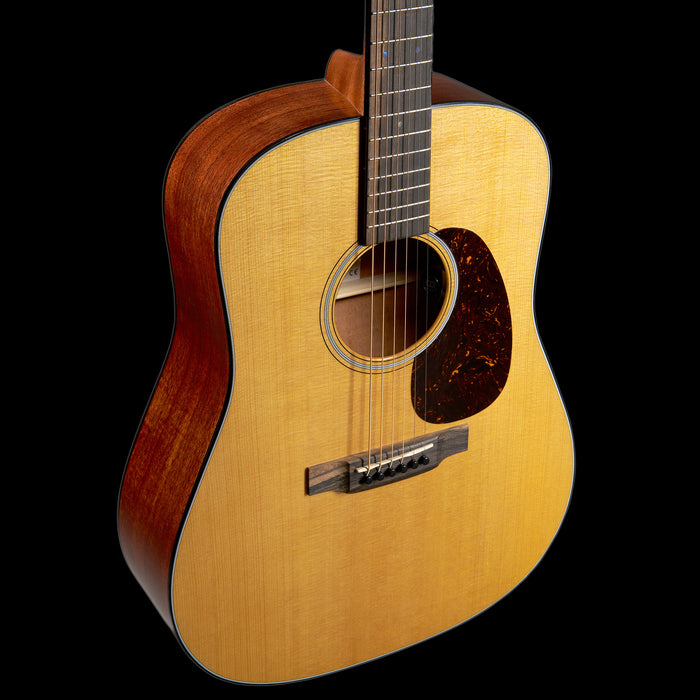 Martin DE Retro Plus Mahogany Natural Acoustic Guitar Front Angle