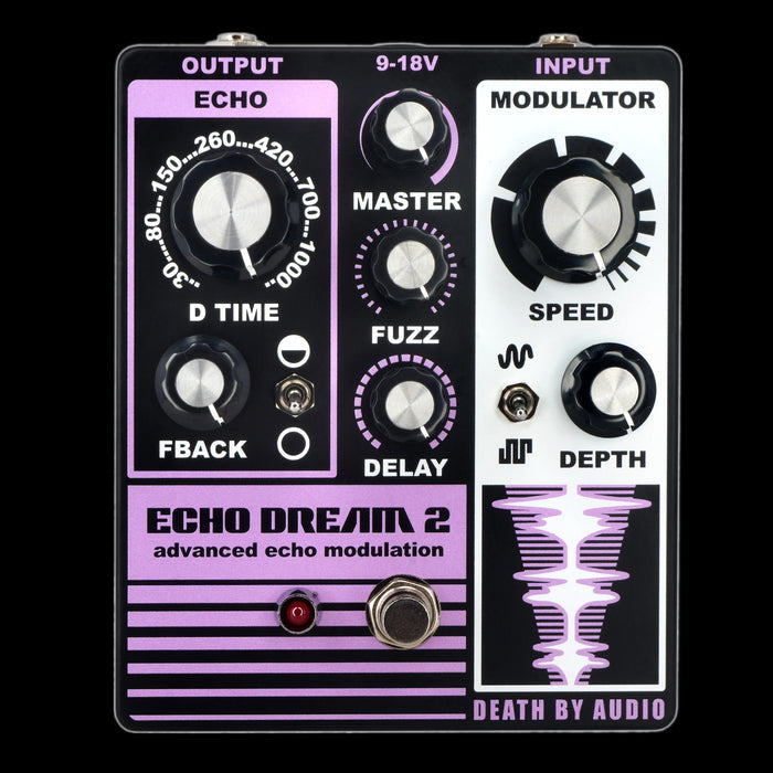 death knob pedal Death By Audio Echo Dream 2 Delay Fuzz Modulation Guitar Pedal — Truetone Music