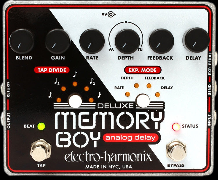 Electro-Harmonix Deluxe Memory Boy Analog Delay Pedal with Tap Tempo