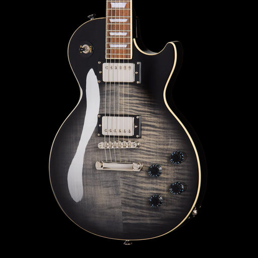 Epiphone Les Paul Tribute Plus Ebony Burst Front Crop