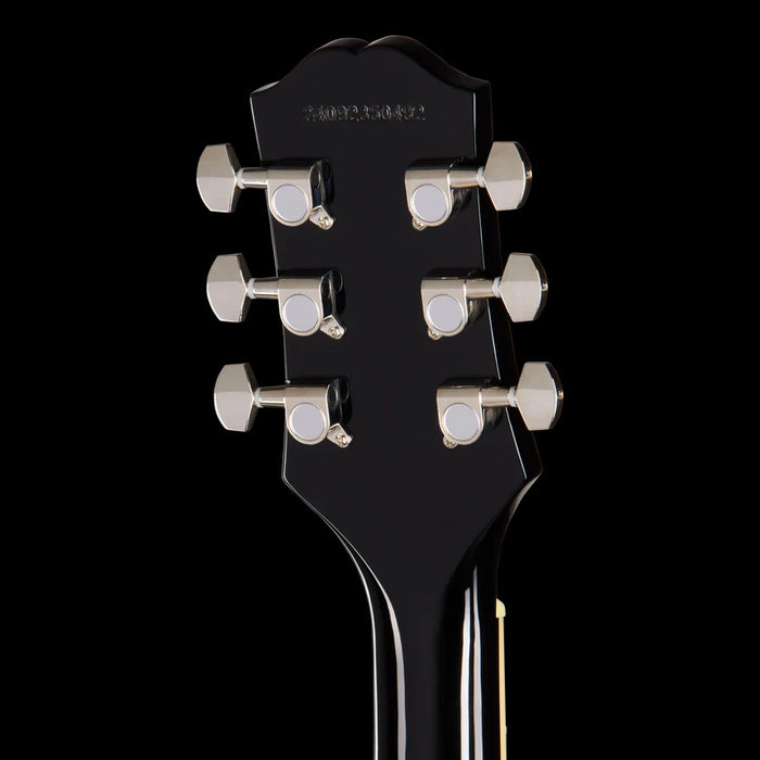 Epiphone Les Paul Tribute Plus Ebony Burst Back Headstock
