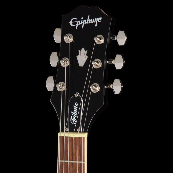 Epiphone SG Tribute Plus Ebony Burst Headstock