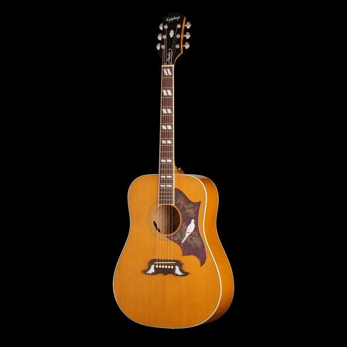 Epiphone Dove Studio Natural Acoustic Electric Guitar Front