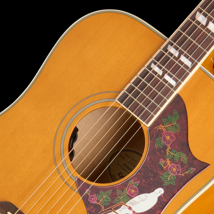 Epiphone Dove Studio Natural Acoustic Electric Guitar Soundhole