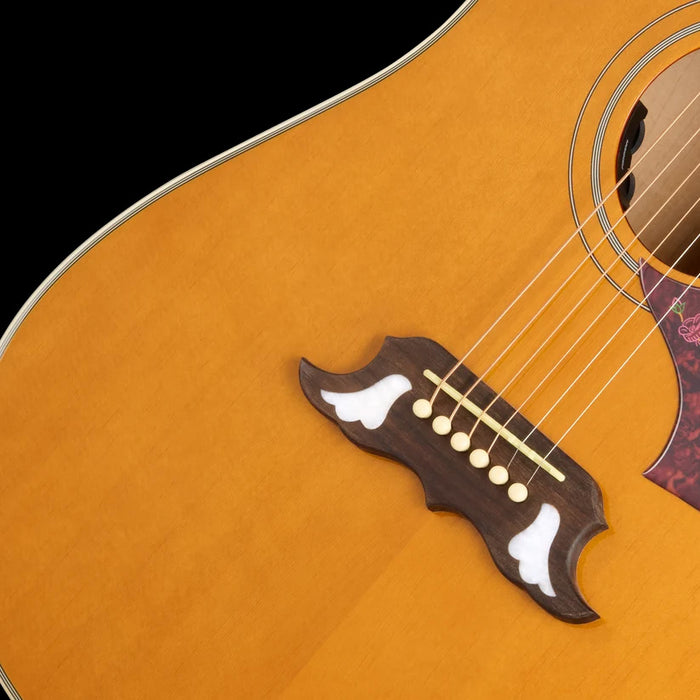 Epiphone Dove Studio Natural Acoustic Electric Guitar Bridge