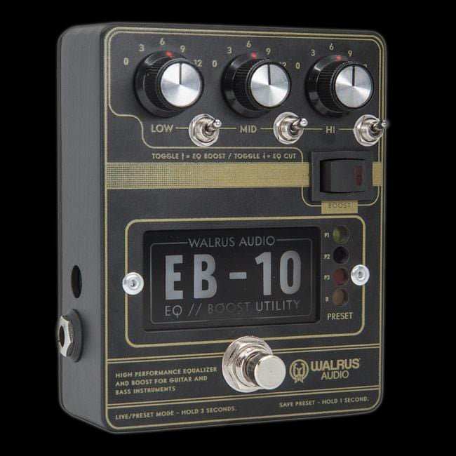Walrus Audio EB-10 Preamp / EQ / Boost Black Pedal Right