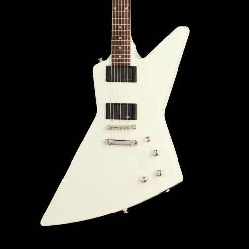 Epiphone Explorer 80s EMG Classic White Front Crop