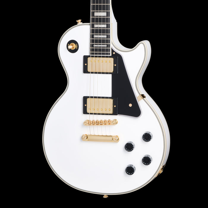 Epiphone Les Paul Custom Alpine White Front Crop