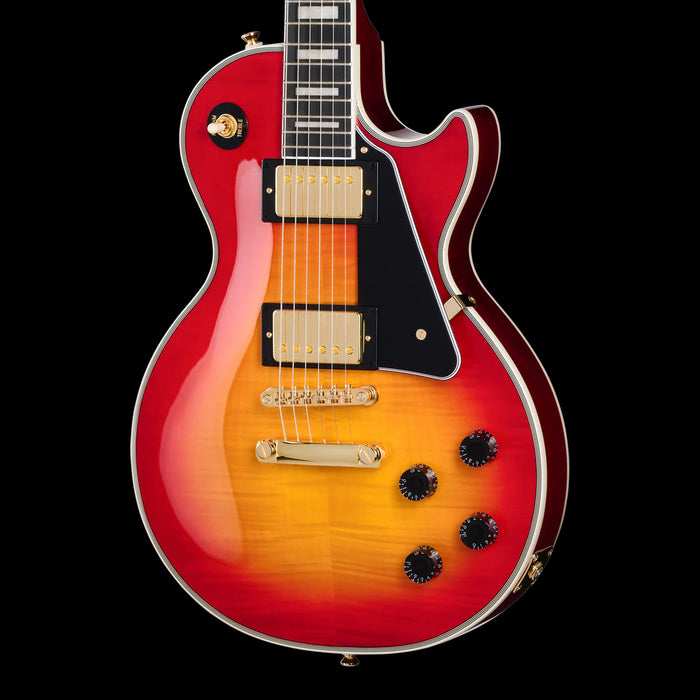 Epiphone Les Paul Custom Figured Heritage Cherry Sunburst Front Crop