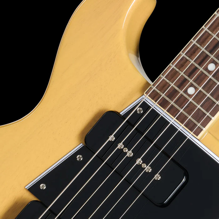 Epiphone Les Paul Special Double Cut TV Yellow Closeup Pickups