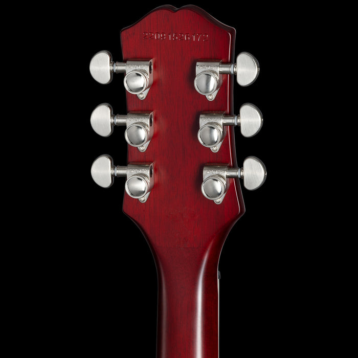 Epiphone SG Prophecy Aged Bengal Tiger Burst Headstock Back