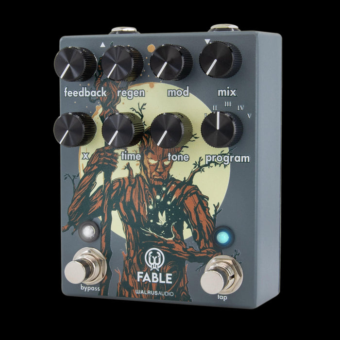 Walrus Audio Fable: Granular Soundscape Generator Delay Pedal Front Angle Left