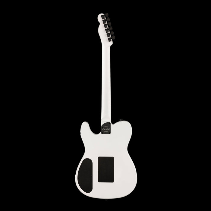 Fender Jack White Triplesonic Acoustasonic Telecaster Satin Arctic White with Black Top With Case  Back