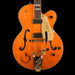 Gretsch G6120T-55 Vintage Select Edition '55 Chet Atkins Hollow Body with Bigsby Vintage Orange Stain Lacquer Font Crop