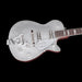 Gretsch G6129T-89 Vintage Select '89 Sparkle Jet with Bigsby Silver Sparkle Electric Guitar Rigth Angle Tilt