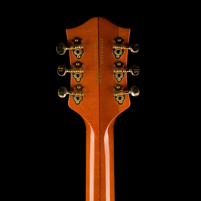 Gretsch G6120TGQM-56 Limited Edition Quilt Classic Chet Atkins Hollow Body with Bigsby Roundup Orange Stain Lacquer