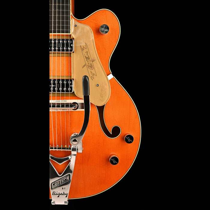 Gretsch G6120T-59 Vintage Select '59 Chet Atkins Hollow Body Lacquer Vintage Orange Stain Right Crop