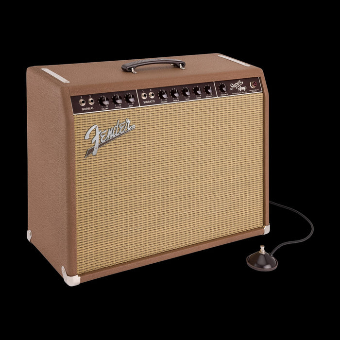 Fender '62 Super Amp Guitar Amp Combo Front Angle Footswitch