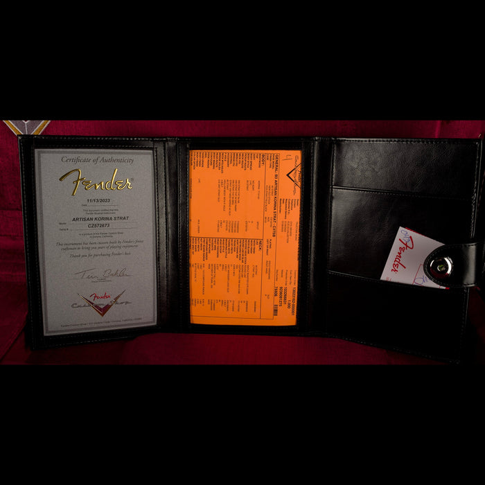 Fender Custom Shop Artisan Korina Stratocaster Thinline NOS Chocolate 3-Tone Sunburst