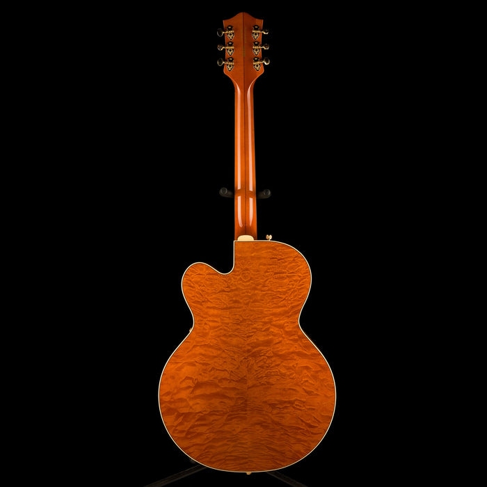 Gretsch G6120TGQM-56 Limited Edition Quilt Classic Chet Atkins Hollow Body with Bigsby Roundup Orange Stain Lacquer