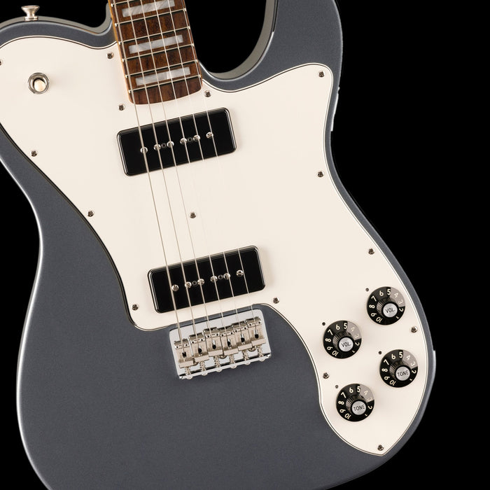 Fender Limited Edition Chris Shiflett Cleaver Telecaster Deluxe Charcoal Frost Metallic With Case Front Body