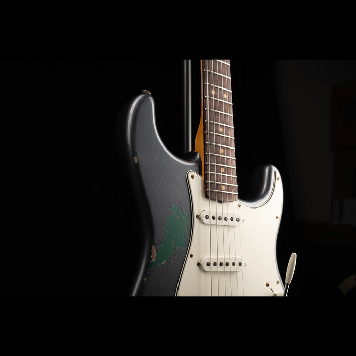 Fender Custom Shop 1962 Stratocaster Heavy Relic Charcoal Frost Metallic over Sherwood Green Metallic