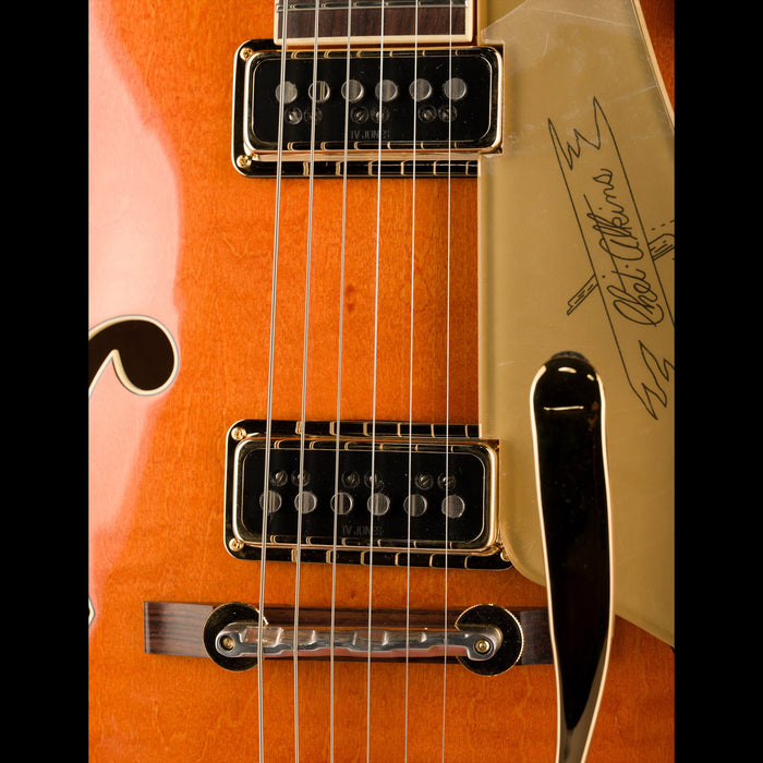 Gretsch G6120T-55 Vintage Select Edition '55 Chet Atkins Hollow Body with Bigsby Vintage Orange Stain Lacquer Pickups
