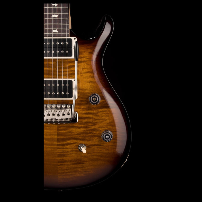 PRS CE24 Black Amber Electric Guitar Left Side