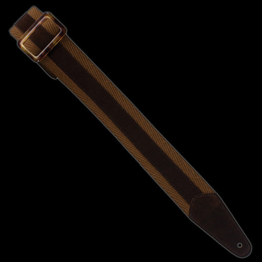 Henry Hiller Brown Cotton With Suede Strip Strap - HPSS-BRN