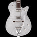 Gretsch G6129T-89 Vintage Select '89 Sparkle Jet with Bigsby Silver Sparkle Electric Guitar Front Crop
