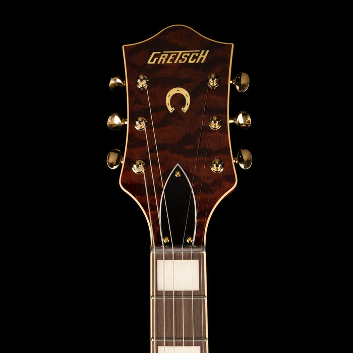 Gretsch G6120TGQM-56 Limited Edition Quilt Classic Chet Atkins Hollow Body with Bigsby Roundup Orange Stain Lacquer
