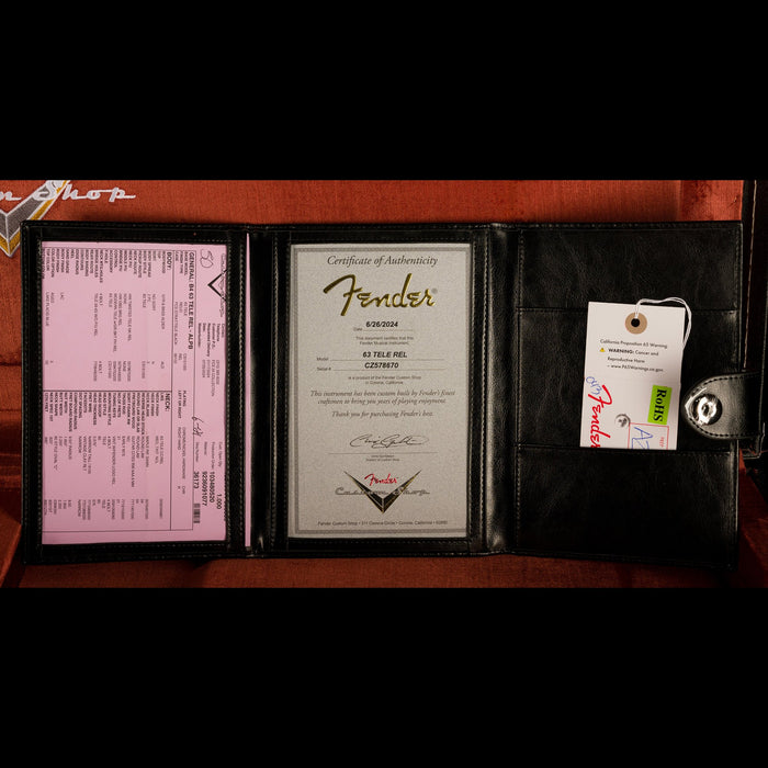 Fender Custom Shop 1963 Telecaster Relic Aged Lake Placid Blue