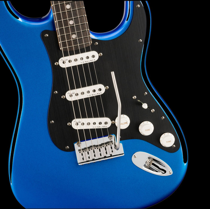 Fender American Ultra II Stratocaster Ebony Fingerboard Noble Blue With Case Front Body