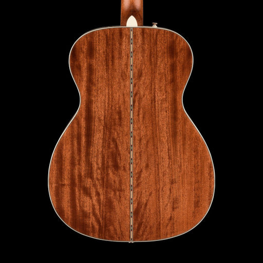 Fender PO-220E Orchestra 3-Tone Vintage Sunburst Acoustic Guitar Back Crop