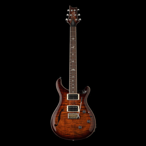PRS SE Custom 24 Semi-Hollow Piezo Orange Tiger Smokeburst Front
