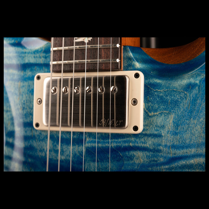 PRS Core Hollowbody II Piezo Faded Blue Jean Closeup Neck Pickup