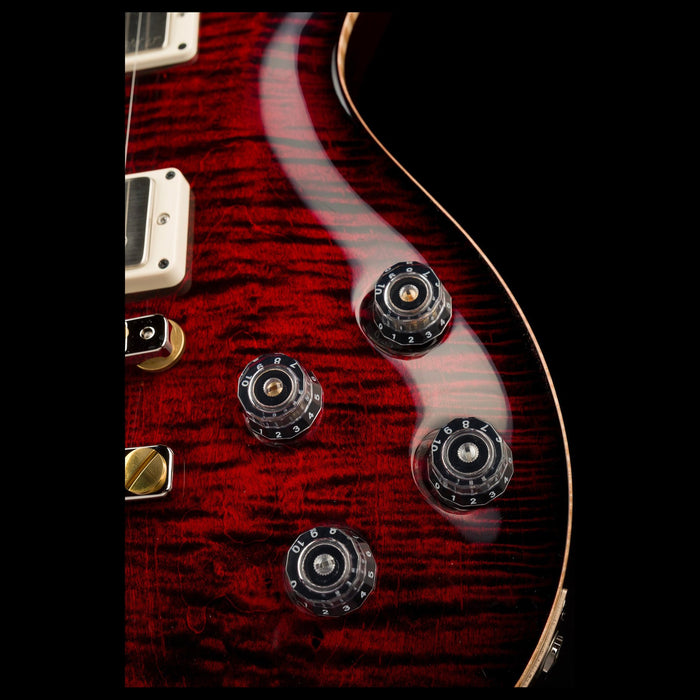 PRS Core McCarty 594 Pattern Vintage Fire Red Burst Closeup Controls