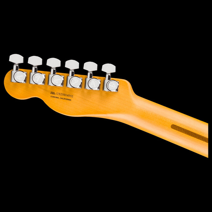 Fender American Ultra Luxe Vintage '50s Telecaster Butterscotch Blonde Electric Guitar Headstock Back