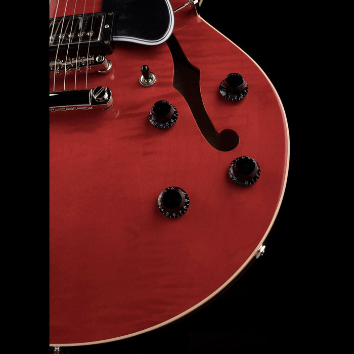 Heritage H-535 Semi-Hollow Trans Cherry Electric Guitar with Case