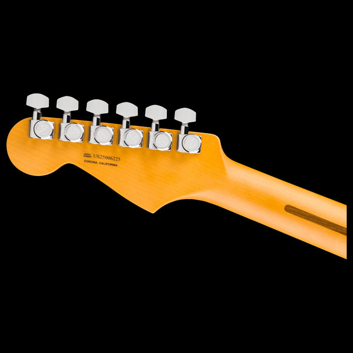 Fender American Ultra Luxe Vintage '60s Stratocaster HSS Sea Foam Green Electric Guitar Headstock Back