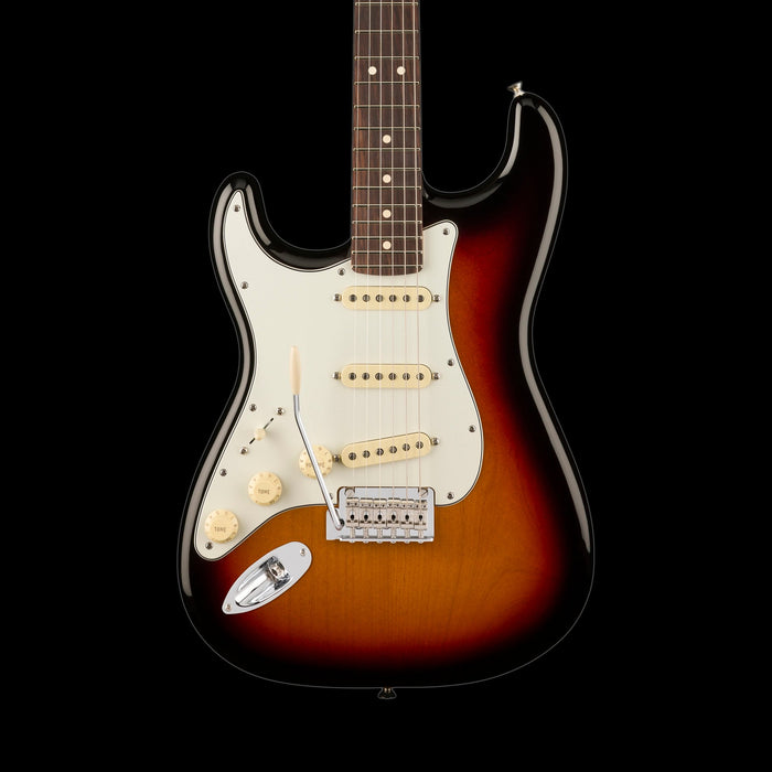 Fender Player II Stratocaster Left-Hand Rosewood Fingerboard 3-Color Sunburst Front Crop