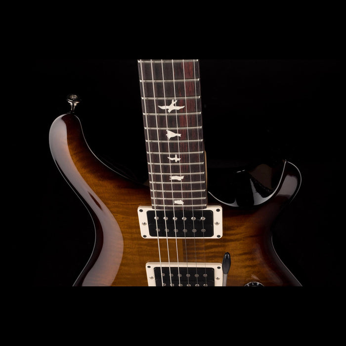 PRS CE24 Black Amber Electric Guitar Top Body Contour