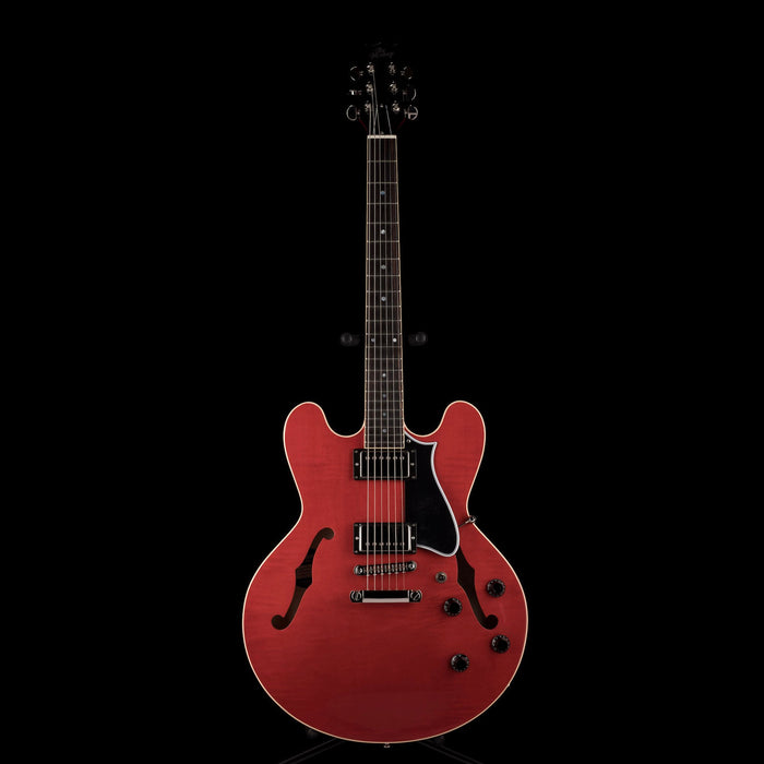 Heritage H-535 Semi-Hollow Trans Cherry Electric Guitar with Case
